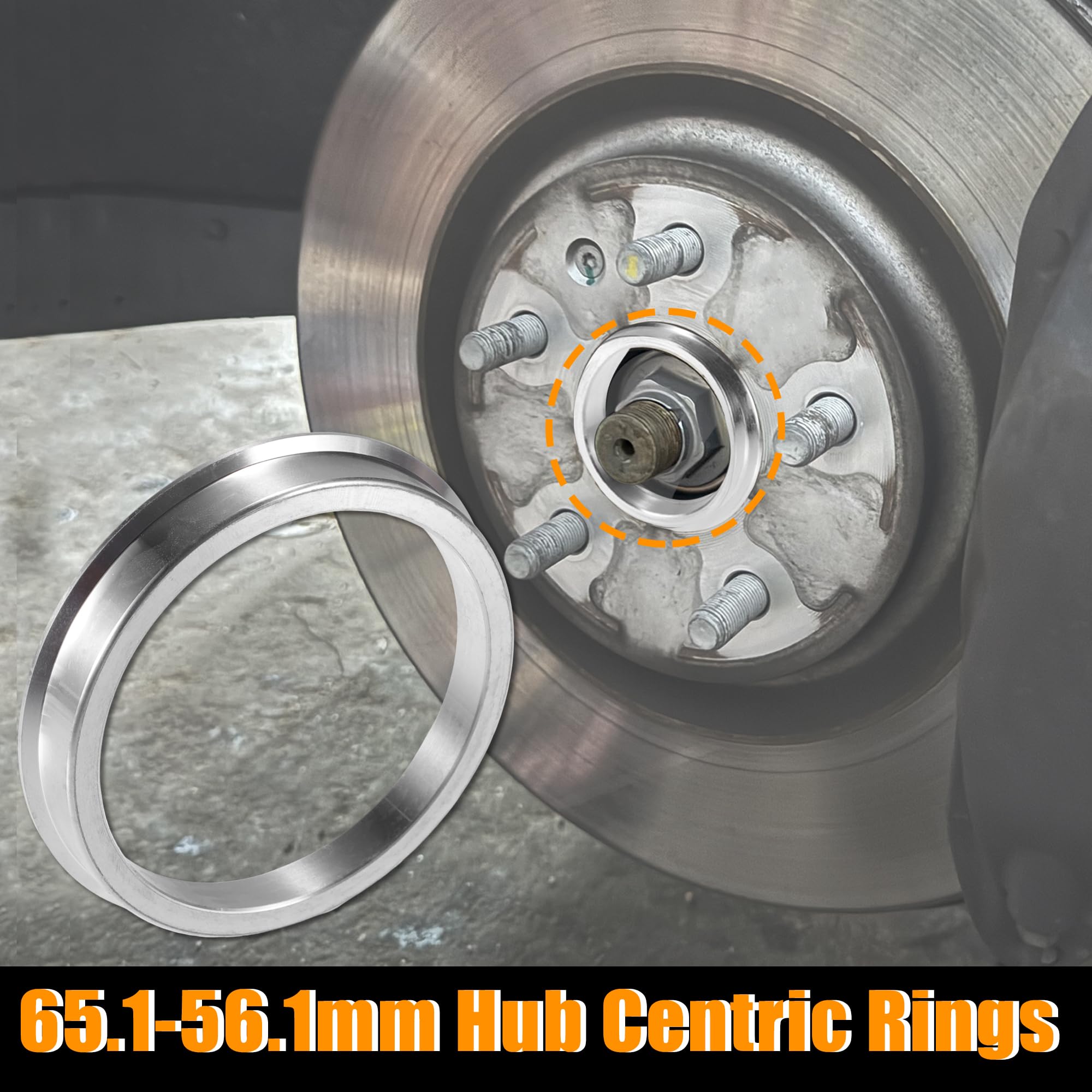 Amazon.com: X AUTOHAUX 4pcs OD 65.1mm to ID 56.1mm Aluminum